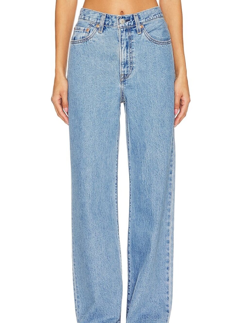 LEVI'S Ribcage Wide Leg Jeans in Splash Zone blue denim